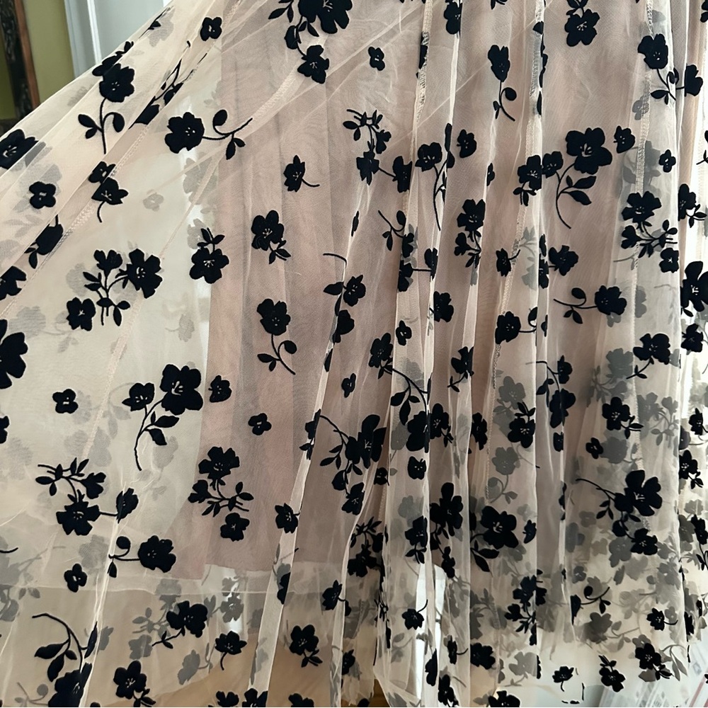 CHICWISH 3D Mesh Tulle Velvet Floral MIDI Skirt Fairycore Whimigoth Size 2XL-3XL - Picture 6 of 16